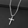 Chaîne Croix pour hommes en acier inoxydable Argent/Noir/Or Voir les images du produit 3