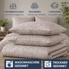 Bettwäsche 200x200 cm 3-teilig Braun Bettbezug 200x200 cm Produktbild-Vorschau 3