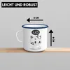 Trendation - Katze Nö Emaille Tasse Lustige Emaille Emaille Produktbild-Vorschau 3