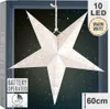 Papírová vánoční hvězda s 10 LED světýlky a třpytivými Náhled obrázku produktu 3