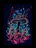 PSYWORK Schwarzlicht Stoffposter Neon Magic Mushroom Produktbild-Vorschau 2
