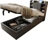 Letto Sweiko in legno 90 x 200 cm, letto idraulico, testata Anteprima dell’immagine prodotto 5