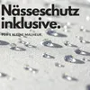Close-up of water droplets on a textured white surface, with German text overlay. Produktbild-Vorschau