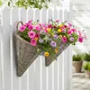 Rattan Wand Blumenampel konisch 32 x 25 cm natur mit Folie Produktbild-Vorschau 6