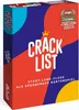 A product box for a card game called Crack List. Produktbild-Vorschau