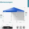 Gazebo pieghevole Wiltec 3 x 3 m blu con ruote, gazebo Anteprima dell’immagine prodotto 4