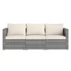 COSTWAY Sofa ogrodowa z polyratanu z poduszkami, 3-osobowa Podgląd zdjęcia produktu 1
