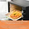 A mini oven with a pizza inside, with descriptive text overlay. Podgląd zdjęcia produktu