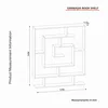 A technical drawing of a bookshelf with dimensions indicated. Produktbild-Vorschau