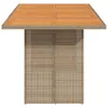 Gartentisch mit Akazienholz-Platte 190x80x74 cm Poly Rattan Produktbild-Vorschau 4