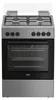 A freestanding electric gas hob cooker with an oven below, shown from the front. Produktbild-Vorschau