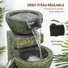 Outsunny Fontaine de jardin d'ornement zen 4 vasques débit Voir les images du produit 7