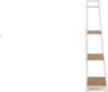 Bücherregal Haldor 60,5 x 150 x 36 cm MDF Stahl Weiß Natur Produktbild-Vorschau 3