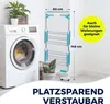 A laundry drying rack next to a washing machine in a laundry room. Voir les images du produit