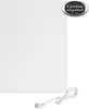 A white infrared heating panel with a power cord and a logo in the top right corner. Anteprima dell’immagine prodotto