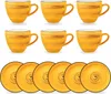 Wilmax Espressotasse mit Untertasse 75 ml 6er-Set Gelb aus Produktbild-Vorschau 1