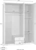 Kleiderschrank Cindy Drehtürenschrank 139x58x199cm weiß Produktbild-Vorschau 9
