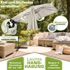 tillvex® Alu Sonnenschirm Rechteckig Ø 330 cm Beige + Produktbild-Vorschau 3