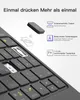 A close-up view of a keyboard with various features highlighted by text and icons. Náhled obrázku produktu