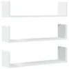 vidaXL Wandregale 3 Stk. Weiß 80x18x18 cm Holzwerkstoff Produktbild-Vorschau 1