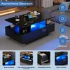 MODFU Table Basse avec LED et 2 Tiroirs, Design Moderne en Voir les images du produit 7