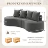 STILVORA Sofa mit Leinenstoff atmungsaktiv und 4 Produktbild-Vorschau 7