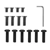 A collection of screws and an Allen wrench on a white background. Produktbild-Vorschau