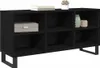 vidaXL Mobile TV con ante, 103,5 x 30 x 50 cm, nero, Anteprima dell’immagine prodotto 3