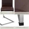 A collage of four images showing details of a chair, including its upholstery, frame, and feet, with accompanying descriptive text. Náhled obrázku produktu