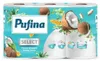 Toaletný papier, 4 vrstvový, malé rolky, 6 roliek, PUFINA "Relaxing Coconut", s kokosovou vôňou Produktbild-Vorschau