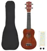 vidaXL Sopránové ukulele pre deti s taškou Tmavé drevo 23" Náhľad obrázku produktu 8
