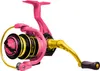 A pink and gold fishing reel is shown against a white background. Náhled obrázku produktu