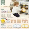 AIYAPLAY Kinderküche aus Holz Spielküche mit Wasserhahn Produktbild-Vorschau 5