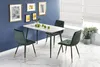 HALMAR Tisch weiß schwarz MDF-Platte Stahl Glas 70cm x Produktbild-Vorschau 8