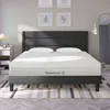 A mattress on a bed frame in a bedroom. Produktbild-Vorschau