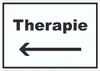 Therapie Schild mit Text und Richtungspfeil links Raum Produktbild-Vorschau 1