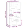 vidaXL Bücherregal Artisan-Eiche 100x33x187,5 cm Produktbild-Vorschau 8