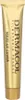 A close-up studio shot of a gold-colored tube of Dermacol Make-Up Cover. Voir les images du produit