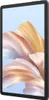 A black tablet is shown from a side angle, displaying a colorful abstract wallpaper on its screen. Produktbild-Vorschau