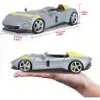 Bburago 18-26027 - Modellauto - Ferrari Monza SP1 (silber, Produktbild-Vorschau 18