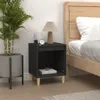 vidaXL Nachttisch Schwarz 40x35x50 cm Holzwerkstoff Produktbild-Vorschau 1