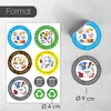 younikat 9 kreisförmige Mülleimer-Aufkleber englisch zur Voir les images du produit 2