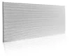 A white, horizontally ribbed panel is shown against a white background with a reflection below. Anteprima dell’immagine prodotto
