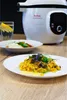 A Tefal Cook4me+ Smart Multifunktionstopf is shown in the background, with a plate of risotto in the foreground. Podgląd zdjęcia produktu