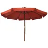 vidaXL Ombrellone con asta in legno 330 cm terracotta Anteprima dell’immagine prodotto 1