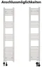 Badheizkörper Weiß 1200 x 550 mm – Handtuchheizkörper Produktbild-Vorschau 4