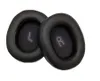 Two black ear pads for headphones are shown against a white background. Produktbild-Vorschau