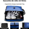 Wiltec Sacoche étanche pour porte-bagages bleue – capacité Voir les images du produit 4