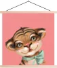 MuchoWow® Textilposter Tiger - Porträt - Schleife 60x60 cm Produktbild-Vorschau 1