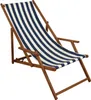A striped deck chair on a white background. Produktbild-Vorschau